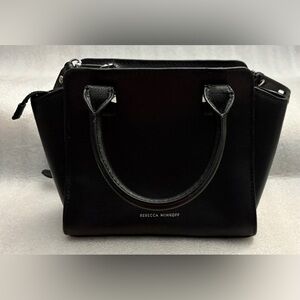 Rebecca Minkoff Structured Mini Leather Satchel Black Top Handle & Crossbody